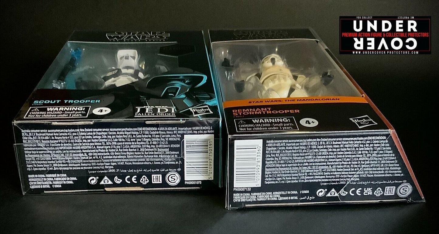 Star Wars BLACK SERIES 6" Action Figure Box Protector COMBO 10 pack (w/hanging tab)