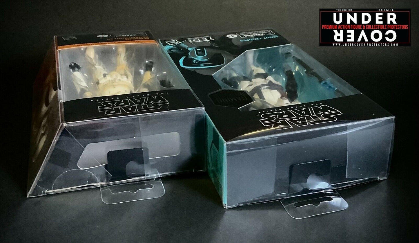 Star Wars BLACK SERIES 6" Action Figure Box Protector COMBO 10 pack (w/hanging tab)