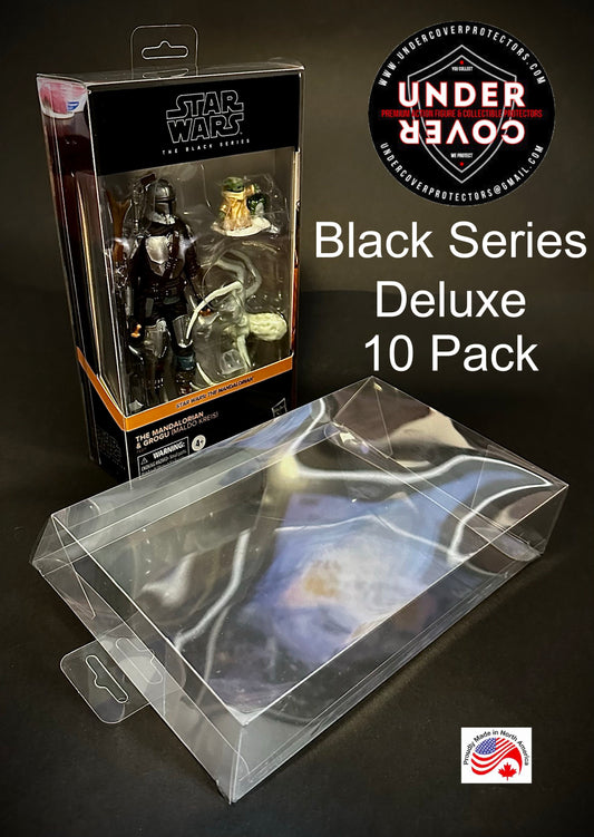 Star Wars DELUXE BLACK SERIES 6" Action Figure "MURAL" Box Protector 10 pack (w/hanging tab)