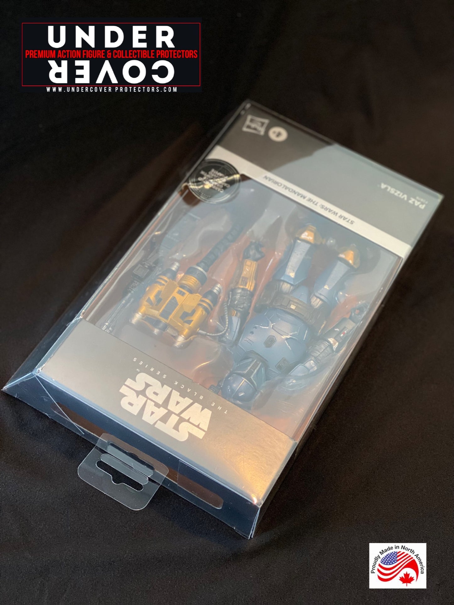 Star Wars DELUXE BLACK SERIES 6" Action Figure "MURAL" Box Protector 5 pack (w/hanging tab)