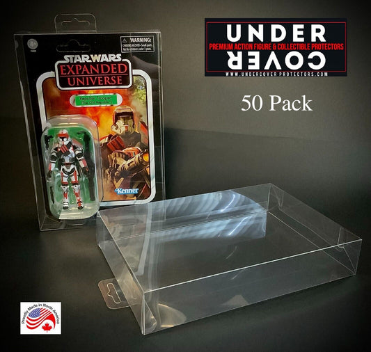 Star Wars VINTAGE COLLECTION Action Figure Box Protector 50 pack (w/hanging tab)