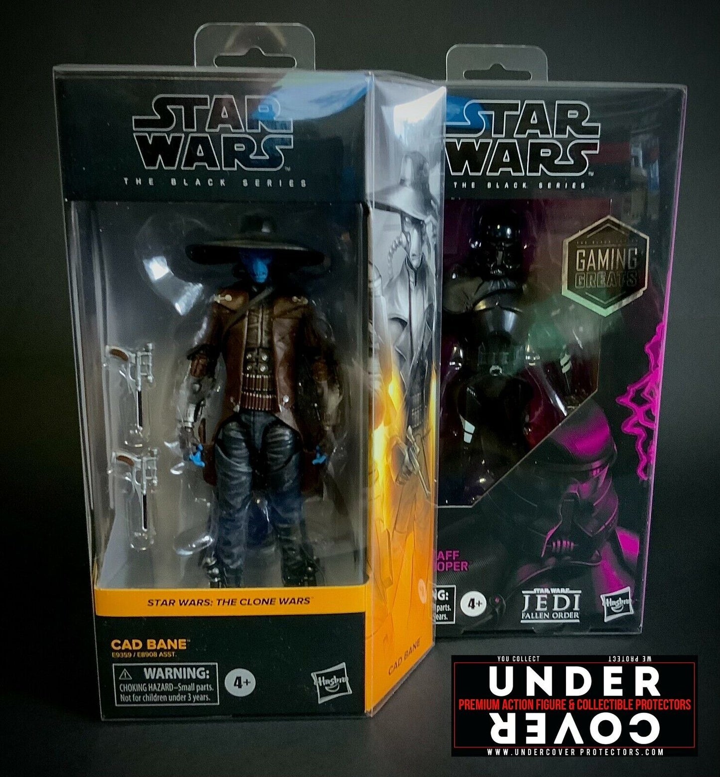 Star Wars BLACK SERIES 6" Action Figure Box Protector COMBO 100 Pack  (w/hanging tab)