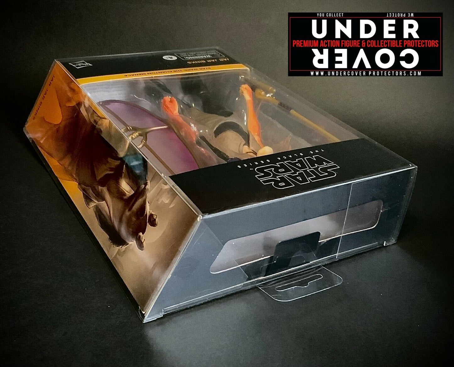 Star Wars DELUXE BLACK SERIES 6" Action Figure "MURAL" Box Protector 5 pack (w/hanging tab)