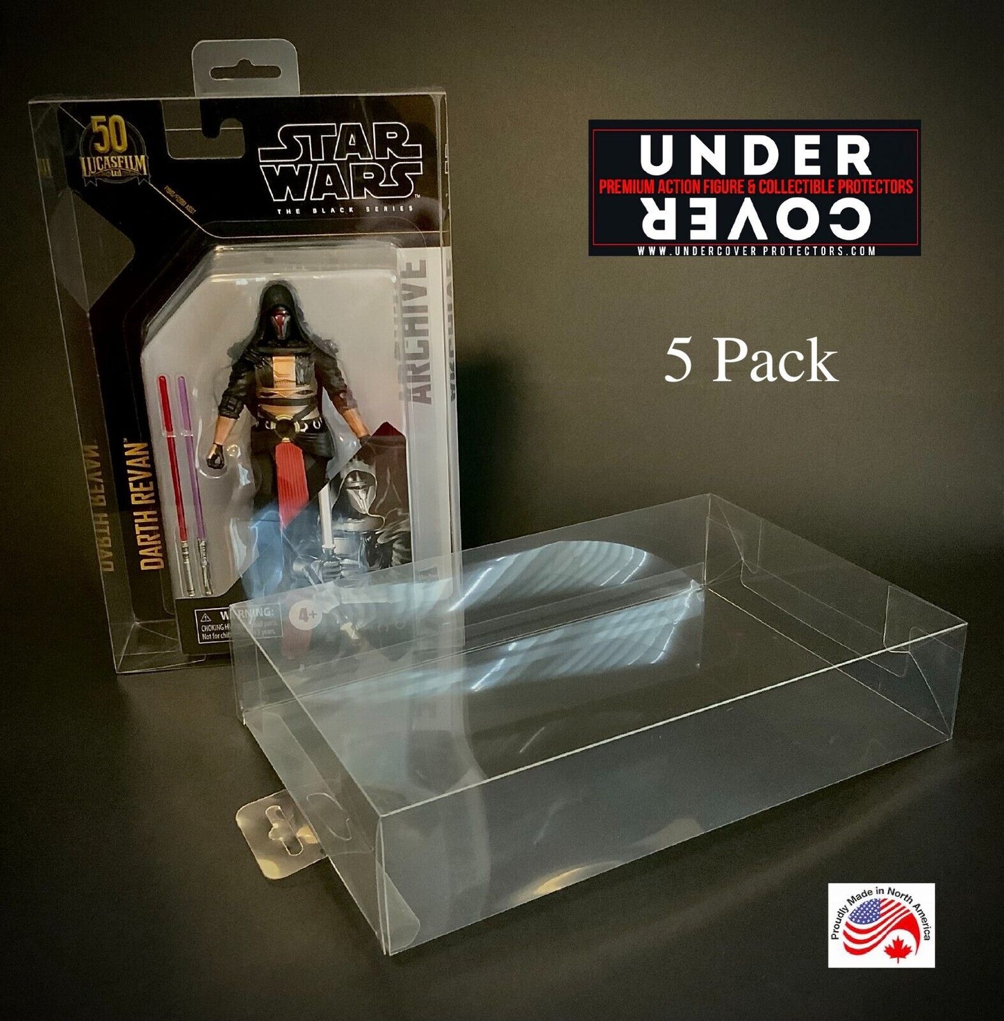 Star Wars ARCHIVE Collection Action Figure Box Protector 5 pack (w/hanging tab)